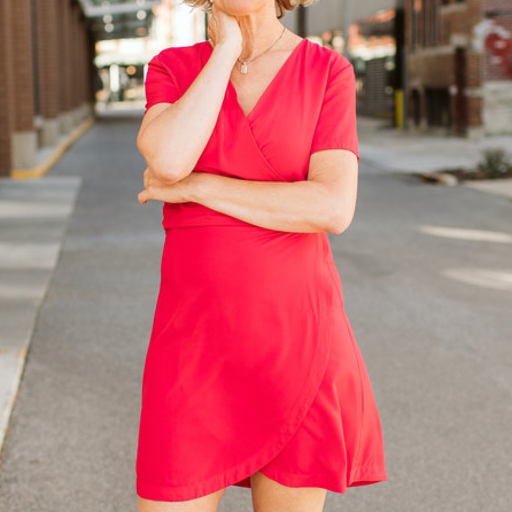 Height of Fashion - Red Wrap Dress